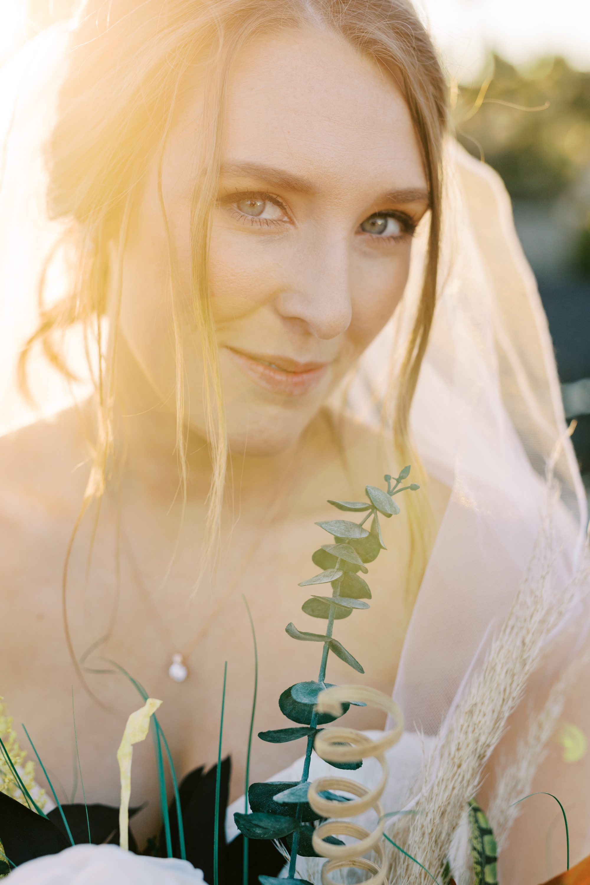 Bride Portraits at the reef restaurant