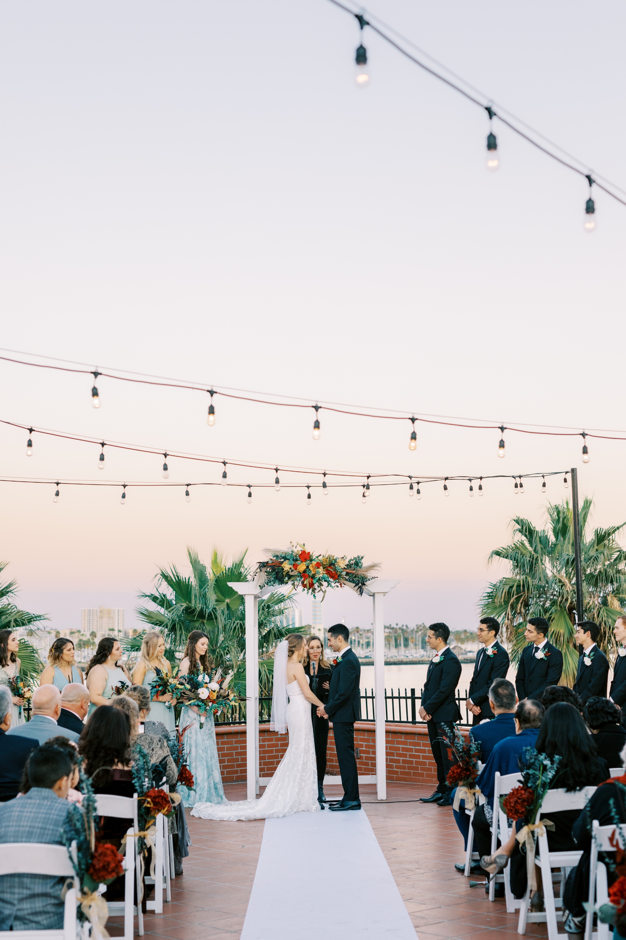 Wedding Ceremony at the Reef Restaurant in Long Beach