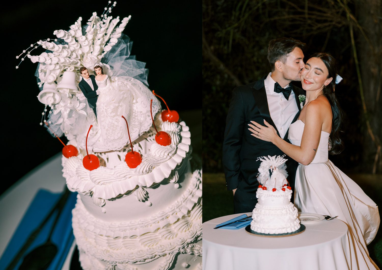 the vintage wedding cake at the 1909 